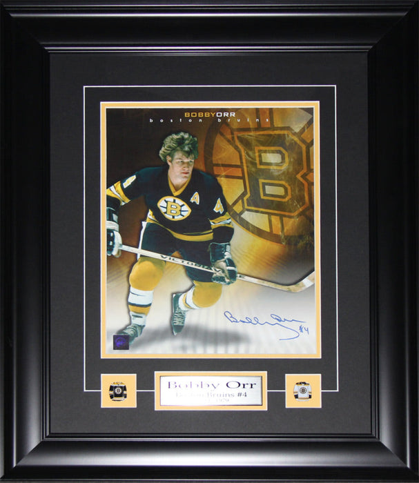 Bobby Orr Boston Bruins Signed 11x14 Hockey Memorabilia Collector Frame
