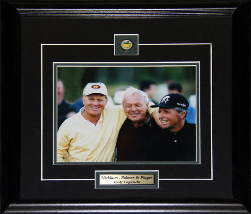 Jack Nicklaus Arnold Palmer & Gary Player PGA Golf Legends 8x10 Collector Frame