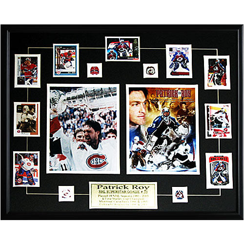 Patrick Roy Career 2 Photo Card Hockey Memorabilia Collector Frame