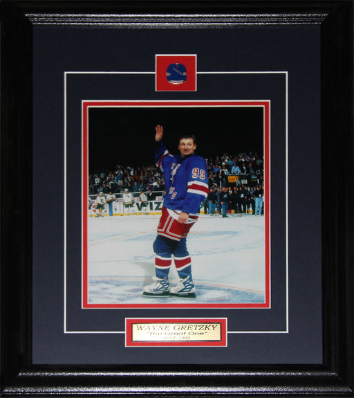 Wayne Gretzky New York Rangers Final Game 8x10 Hockey Collector Frame