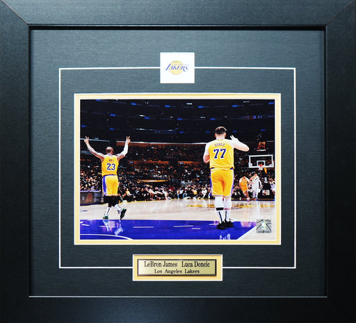 Lebron James & Luca Doncic Los Angeles Lakers Basketball 8x10 Memorabilia Collector Frame