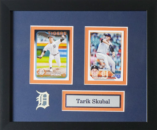 Tarik Skubal Detroit Tigers 2 Card Baseball Sports Memorabilia Collector Frame