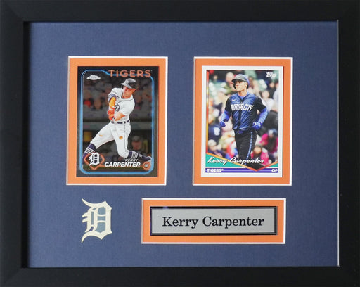 Kerry Carpenter Detroit Tigers 2 Card Baseball Sports Memorabilia Collector Frame