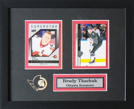 Brady Tkachuk Ottawa Senators Hockey 2 Card Sports Memorabilia Collector Frame