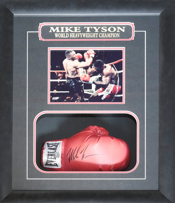 Mike Tyson Heavyweight Champion Signed Glove Boxing Collector Frame