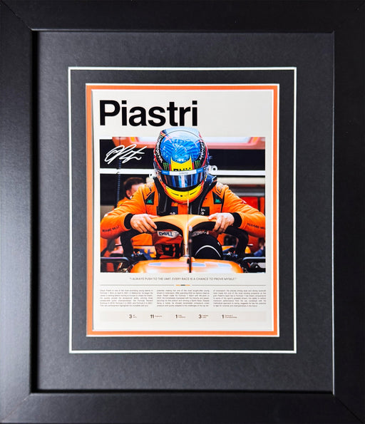 Oscar Piastri Team McLaren F1 Racing Career 8x12 Photo Sports Memorabilia Collector Frame