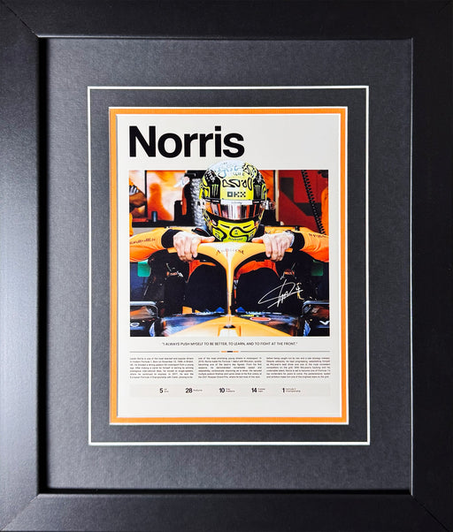 Lando Norris Team McClaren F1 Racing Career 8x12 Photo Sports Memorabilia Collector Frame
