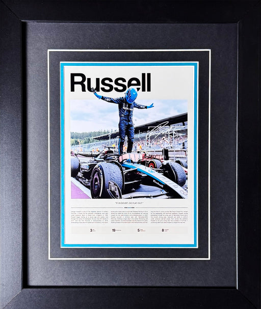 George Russell Team Mercedes Career Racing 8x12 Photo Sports Memorabilia Collector Frame