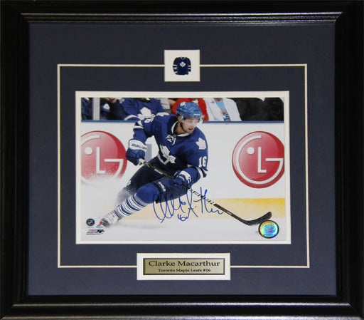 Clarke MacArthur Toronto Maple Leafs Signed 8x10 Hockey Collector Frame
