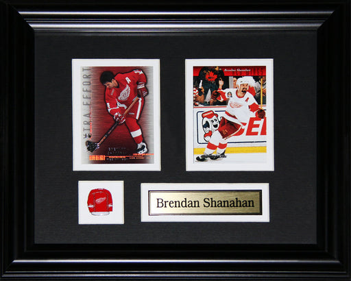 Brendan Shanahan Detroit Red Wings 2 Card Hockey Memorabilia Collector Frame