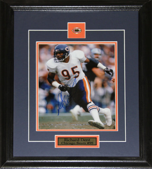 Richard Dent Chicago Bears Signed 8x10 Football Memorabilia Collector Frame