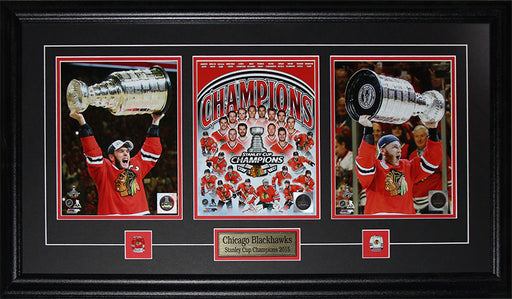 Jonathan Toews & Patrick Kane Chicago Blackhawks 2015 Stanley Cup 3 Photo Hockey Frame