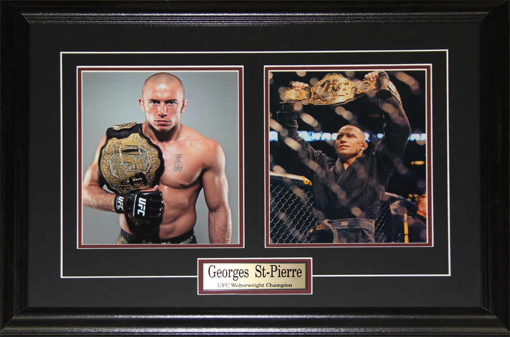 Georges St-Pierre UFC MMA Mixed Martial Arts Champion 2 Photo Collector Frame