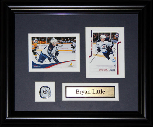 Bryan Little Winnipeg Jets 2 Card Hockey Memorabilia Collector Frame