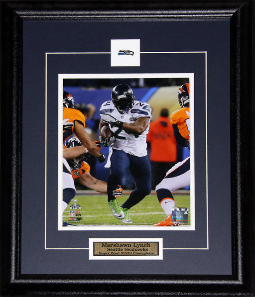 Marshawn Lynch Seattle Seahawks Superbowl XLVIII 8x10 Football Frame