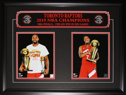 Kawhi Leonard & Kyle Lowry Toronto Raptors 2019 Finals Champions 2 Photograph Memorabilia Collector Frame