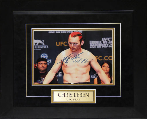 Chris Leben UFC MMA Mixed Martial Arts Middleweight Signed 8x10 Collector Frame