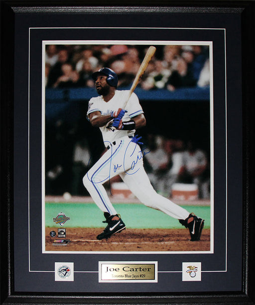 Joe Carter Toronto Blue Jays Signed 16x20 Baseball Collector Frame