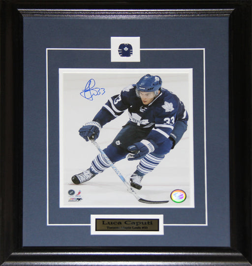 Luca Caputi Toronto Maple Leafs Signed 8x10 Hockey Collector Frame