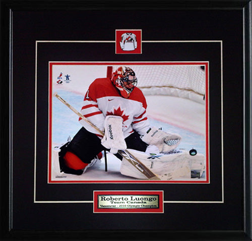 Roberto Luongo Team Canada 2010 Vancouver Winter Olympics 8x10 Collector Frame