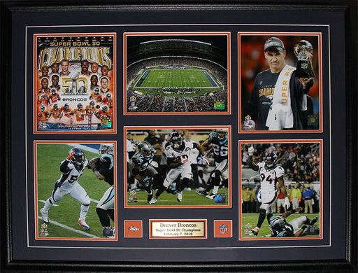 Denver Broncos Superbowl 50 Manning Miller Von Sanders 6 Photograh Football Frame