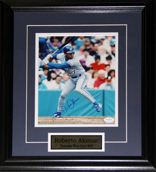 Roberto Alomar Toronto Blue Jays Signed 8x10 Baseball Collector Frame