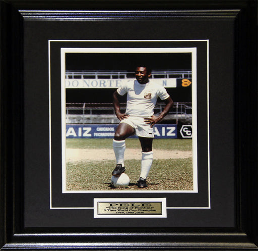 Pele Team Brazil FIFA World Cup Soccer Football 8x10 Collector Frame