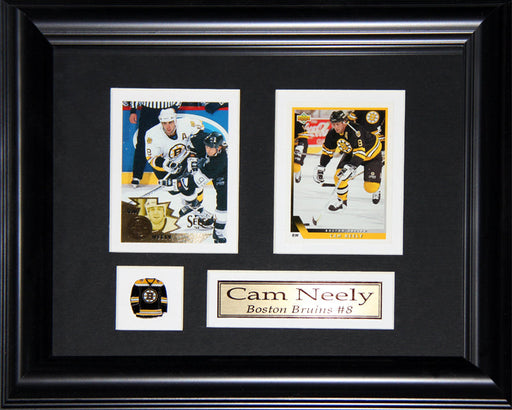 Cam Neely Boston Bruins 2 Card Hockey Memorabilia Collector Frame
