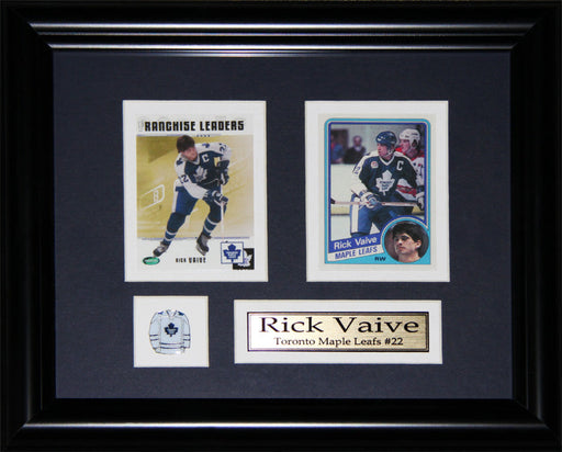 Rick Raive Toronto Maple Leafs 2 Card Hockey Memorabilia Collector Frame