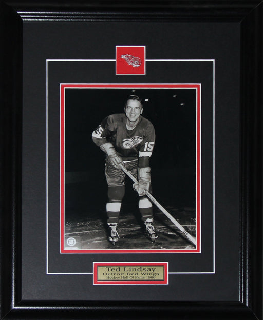 Ted Linsday Detroit Red Wings Hockey Sports Memorabilia Collector 8x10 Frame
