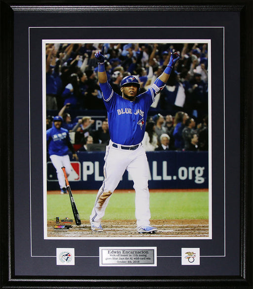 Edwin Encarnacion Toronto Blue Jays 2016 Wild Card Bat Drop Walk Off Homer 16x20 Baseball Frame