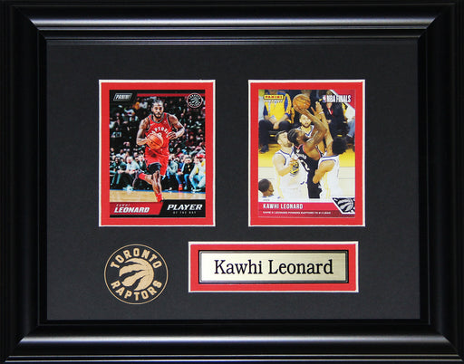 Kawhi Leonard Toronto Raptors Basketball Sports Memorabilia 2 Card Collector Frame