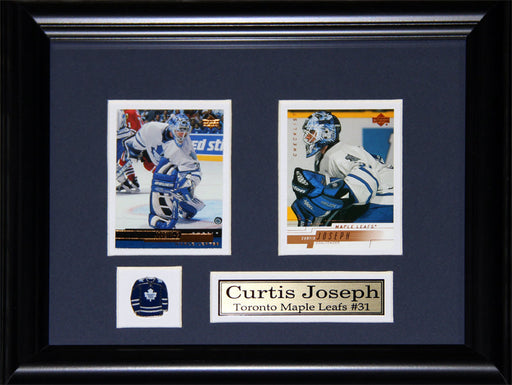 Curtis Joseph Toronto Maple Leafs 2 Card Hockey Memorabilia Collector Frame