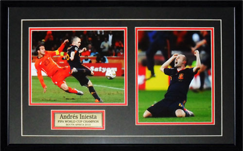 Charles Iniesta Team Spain FIFA 2010 World Cup Soccer Football 2 Photo Frame