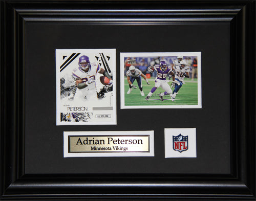 Adrian Peterson Minnesota Vikings 2 Card Football Collector Frame