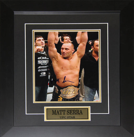 Matt Serra UFC MMA Mixed Martial Arts Signed 8x10 Memorabilia Collector Frame