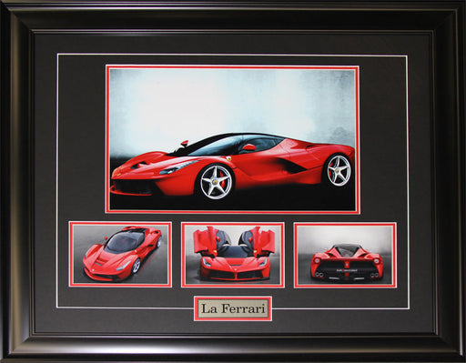 La Ferrari Italian Luxury Super Sportscar 4 Photograph Collector Frame