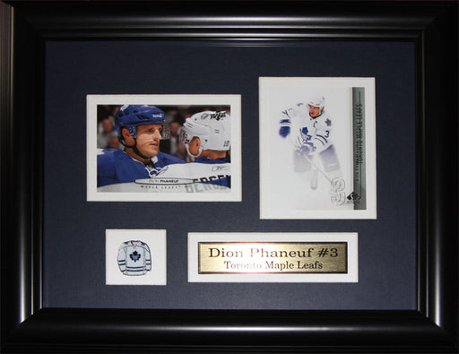 Dion Phaneuf Toronto Maple Leafs 2 Card Hockey Memorabilia Collector Frame