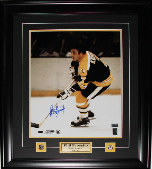 Phil Esposito Boston Bruins Signed 16x20 Hockey Memorabilia Collector Frame