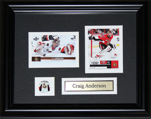 Craig Anderson Ottawa Senators 2 Card Hockey Memorabilia Collector Frame