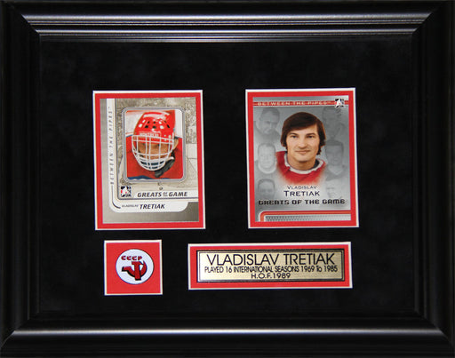 Vladislav Tretiak USSR Team Russia Summit Series Winter Olympics 2 Card Frame