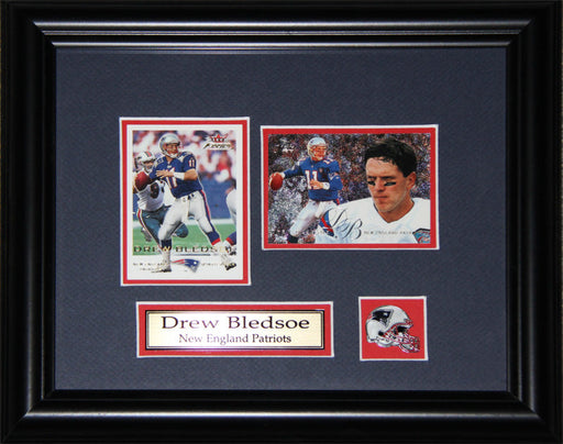 Drew Bledsoe New England Patriots 2 Card Football Collector Frame