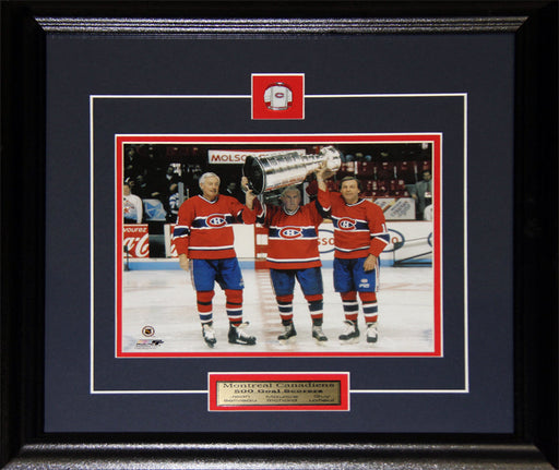 Jean Beliveau Maurice Richard Guy Lafleur Stanley Cup 8x10 Hockey Frame