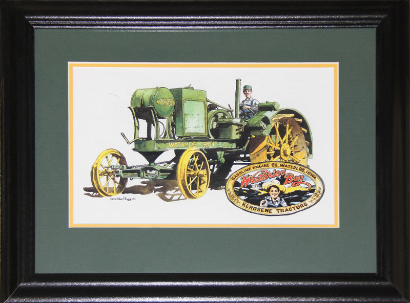 Tractor Trailer Waterloo Iowa Boy by Rob MacDougall Art Print Collector Frame