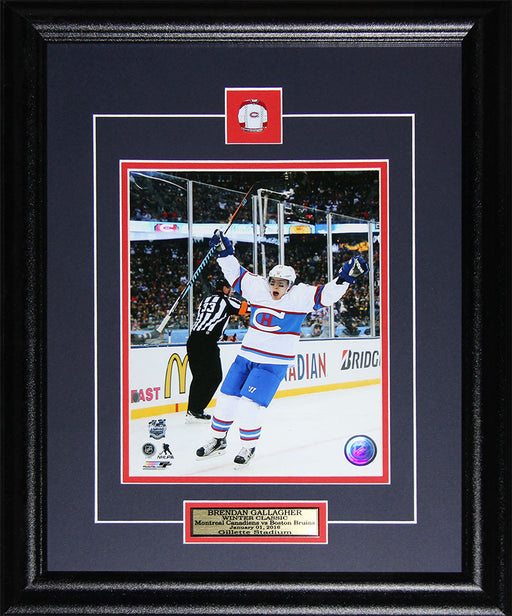 Brendan Gallagher Montreal Canadiens 2016 Winter Classic 8x10 Hockey Frame