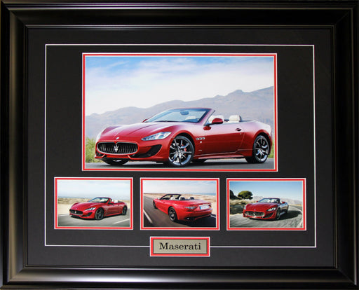 Maserati Italian Luxury Automotive Vehicle 4 Photograph Collector Frame