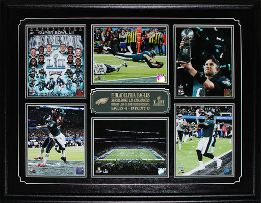 Philadelphia Eagles Superbowl LII Foles Ertz Jeffrey 6 Photo Football Frame