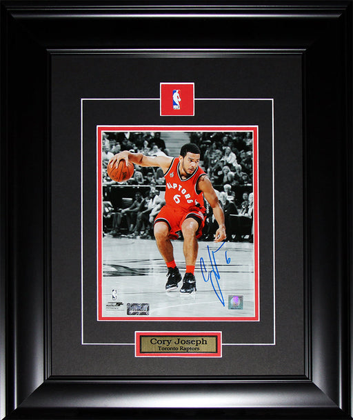 Corey Joseph Toronto Raptors Signed 8x10 Basketball Collector Frame