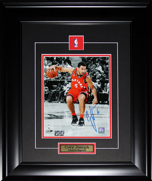 Corey Joseph Toronto Raptors Signed 8x10 Basketball Collector Frame