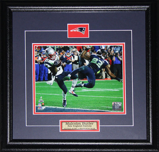 Malcolm Butler New England Patriots Superbowl XLIX Game Winning Interception 8x10 Football Frame